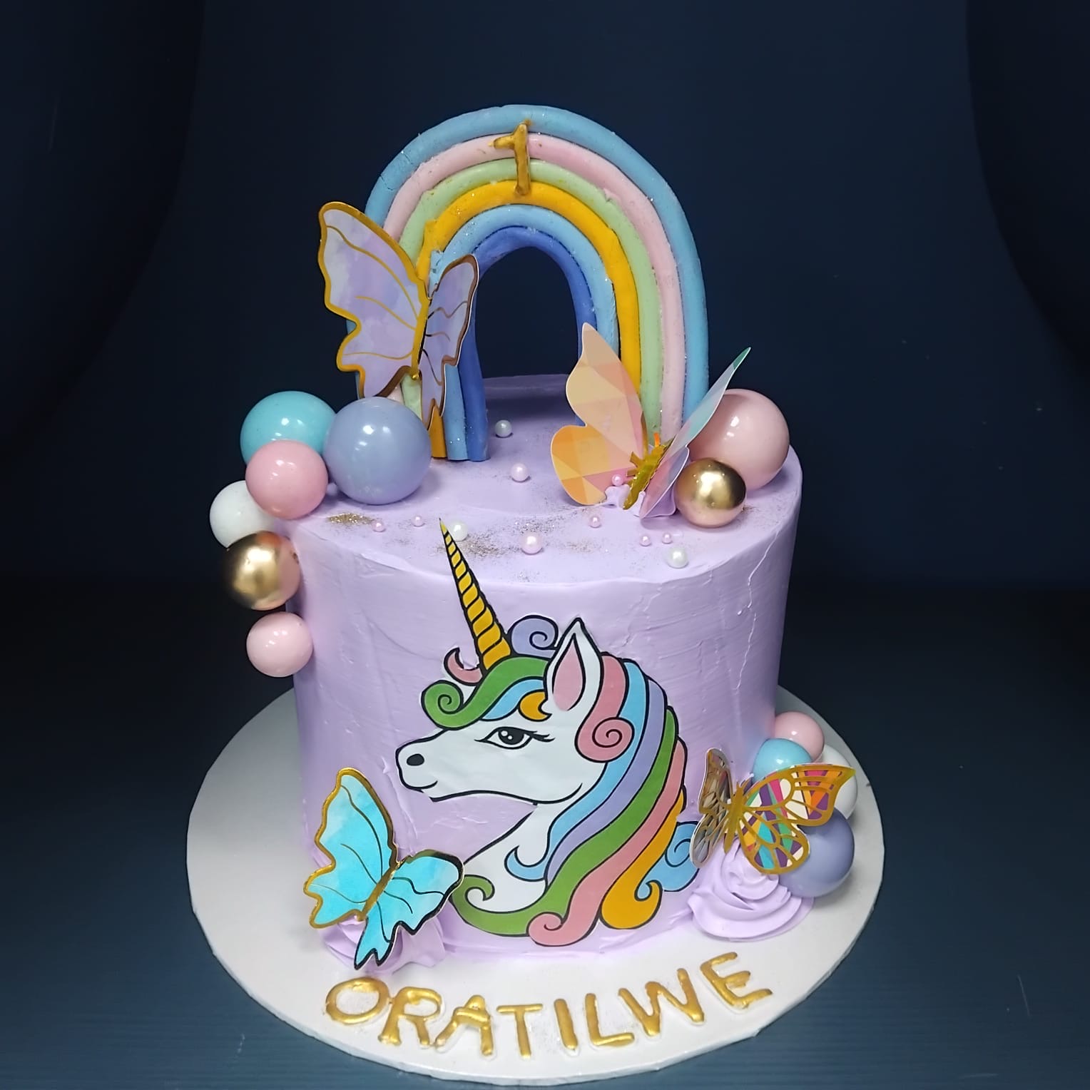 Pastel Unicorn Rainbow Cake