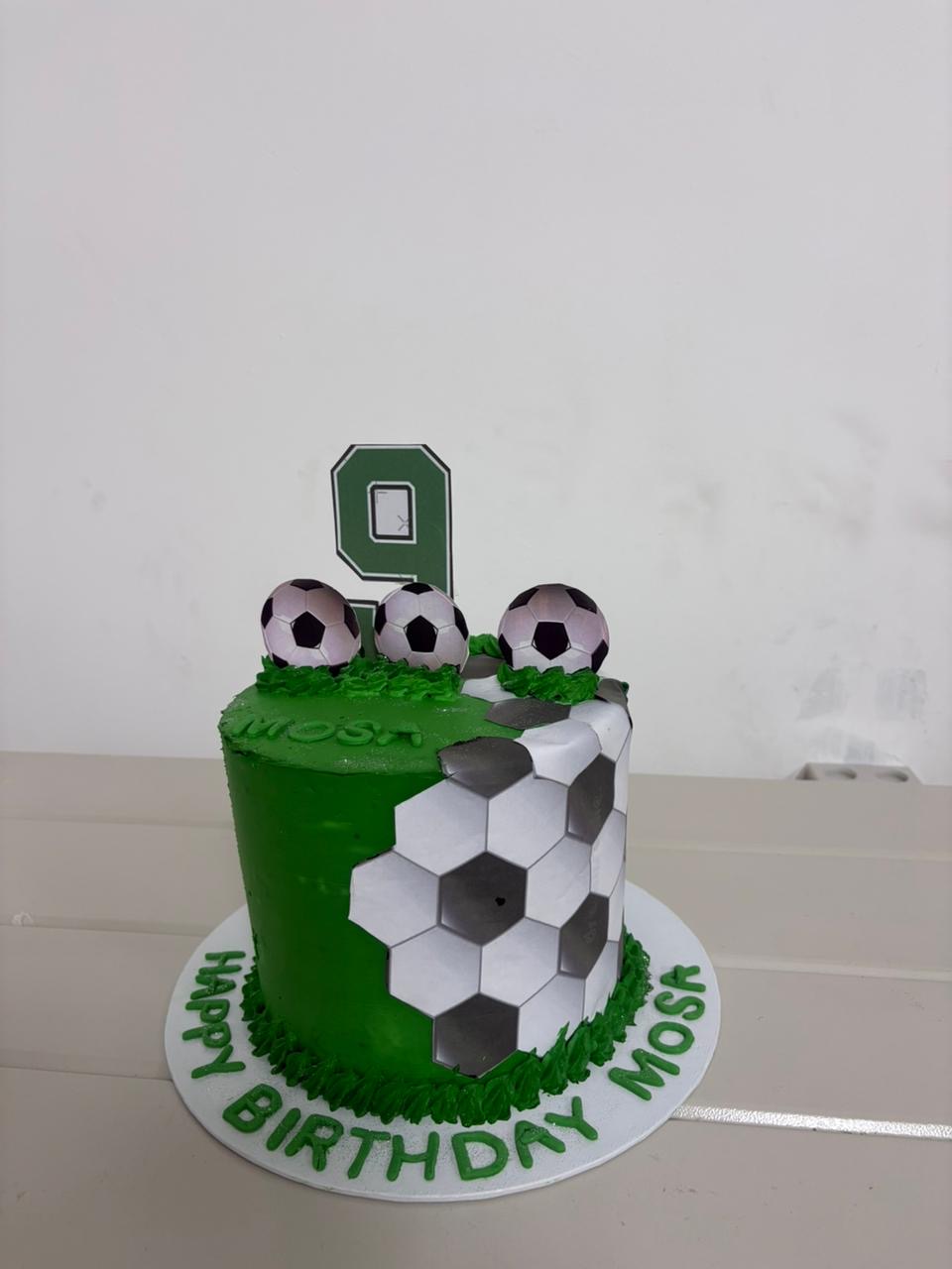 Green Soccer Pitch Cake