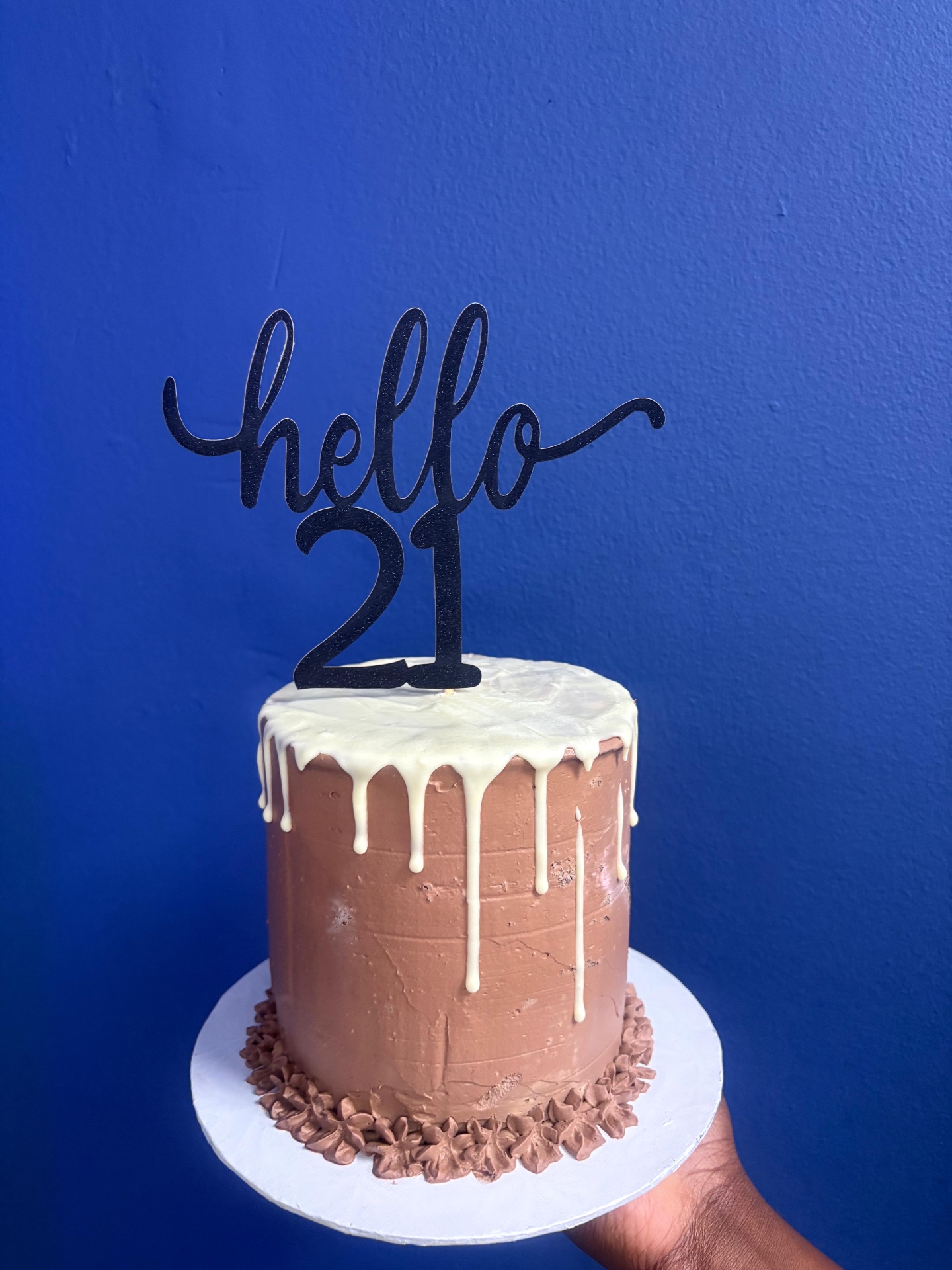Chocolate White Drip Bento Cake