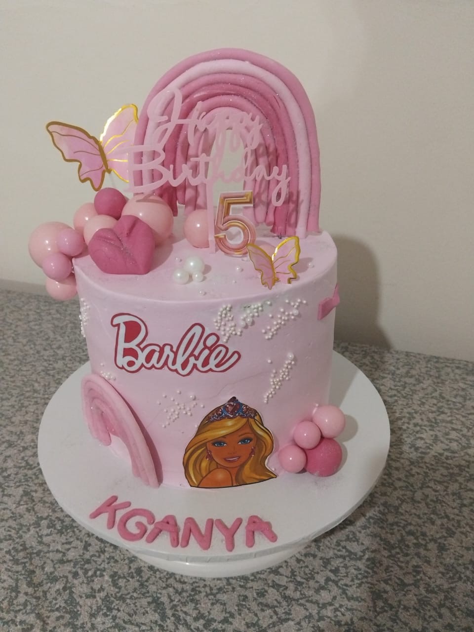 Barbie Rainbow Birthday Cake