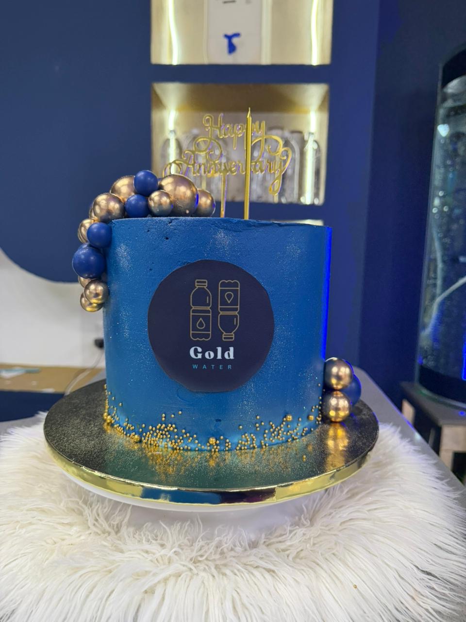 Royal Blue Corporate Anniversary Cake