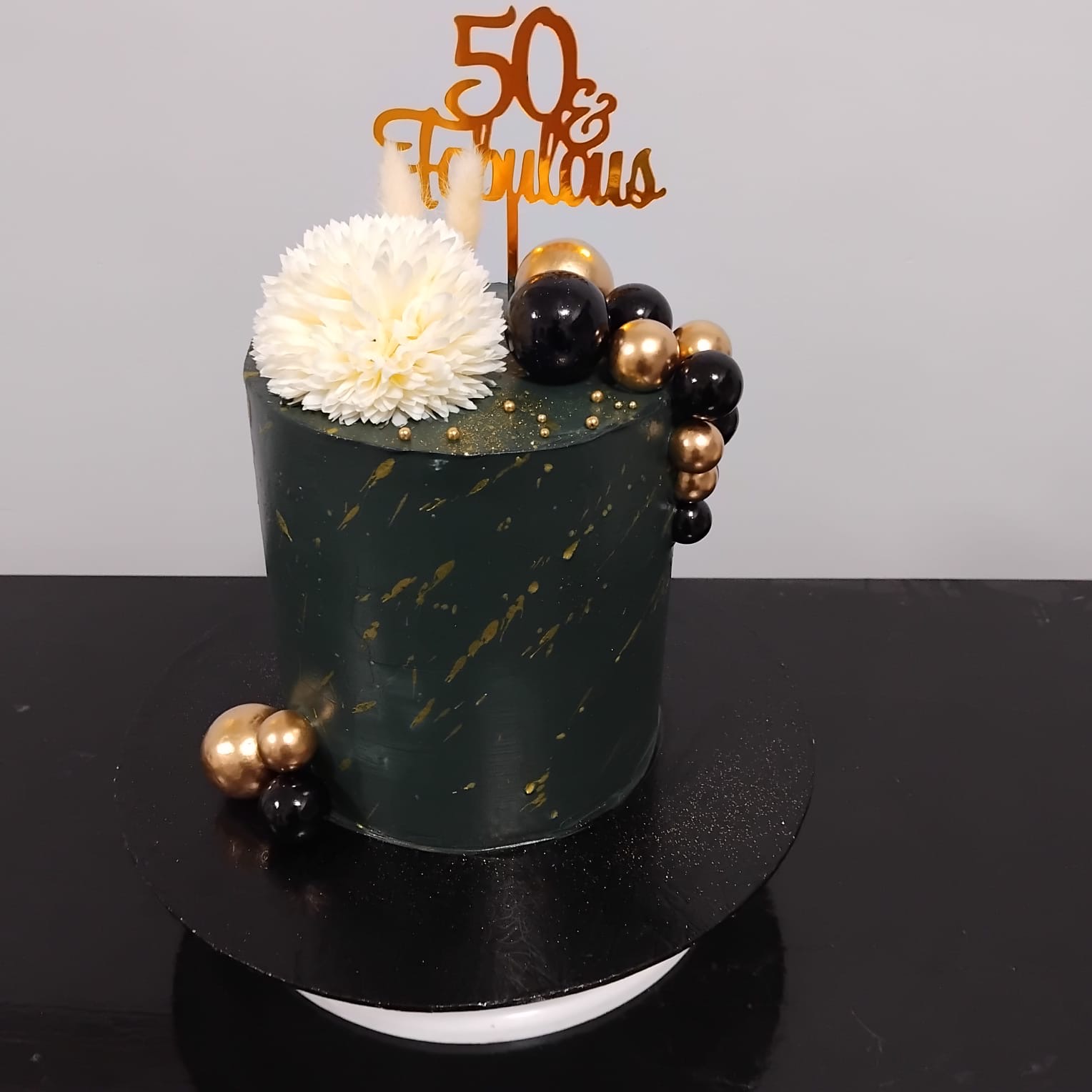 Gold Number Celebration Cake