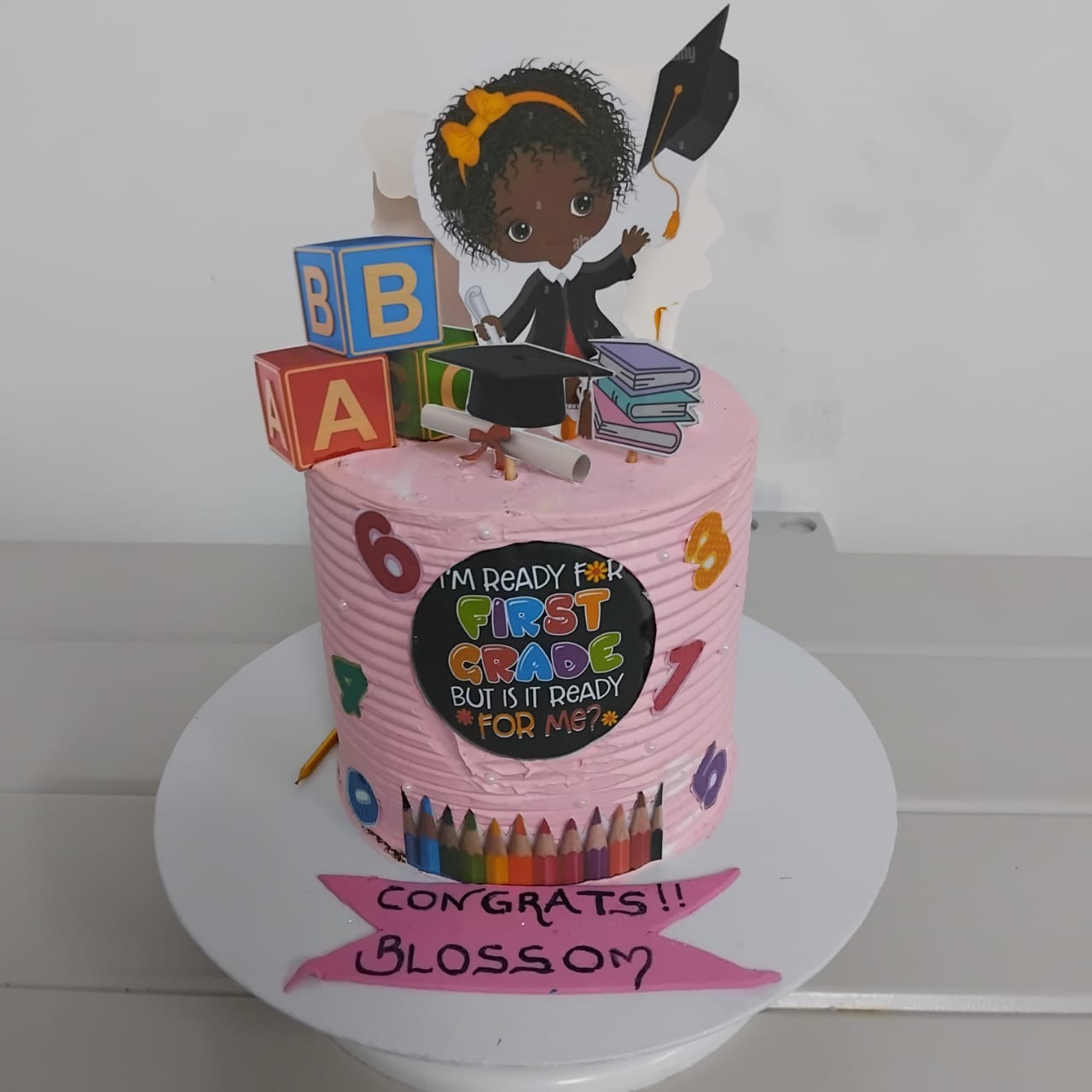 First Grade Graduation Cake