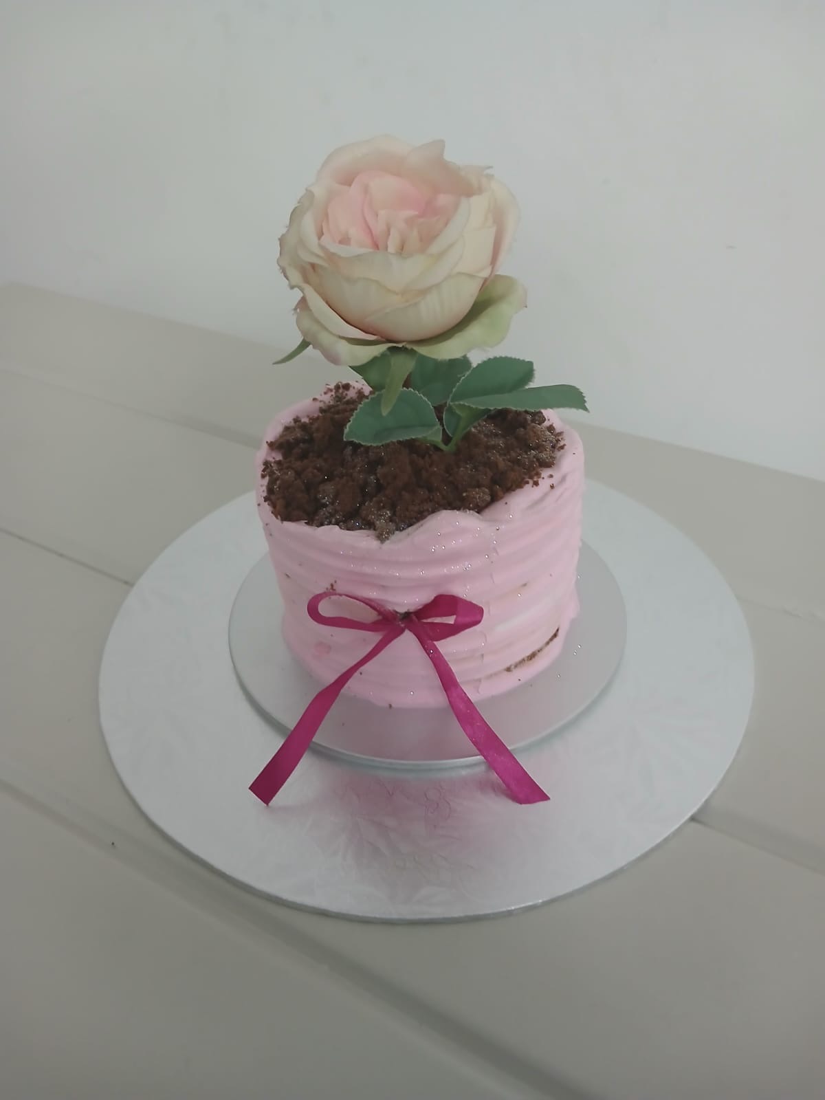 Rose Garden Pot Bento Cake
