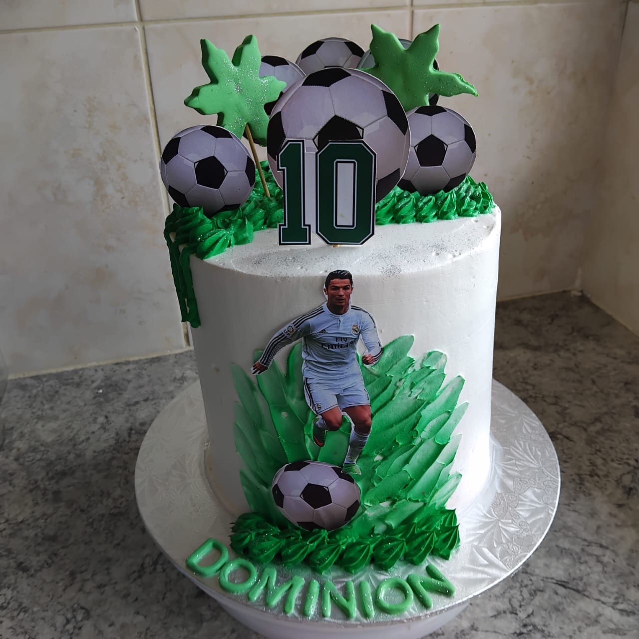 Soccer Star Grass Cake