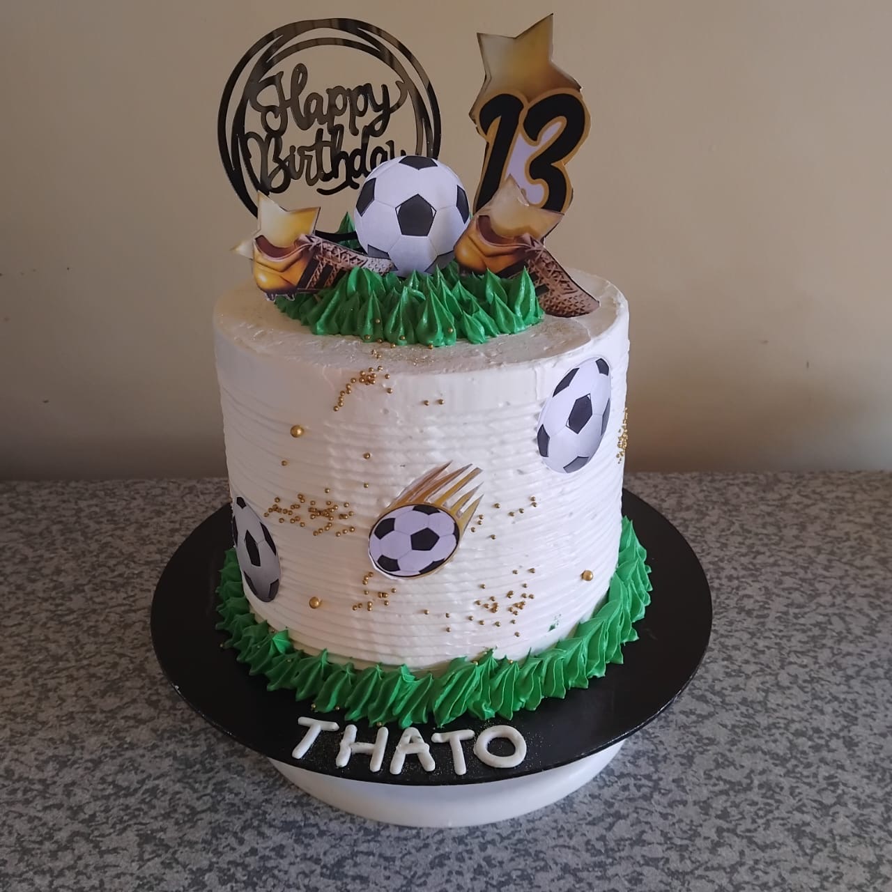 Soccer Boots & Ball Cake