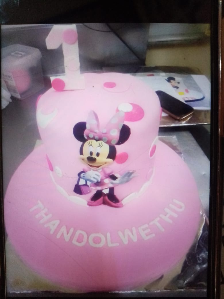 Minnie Mouse Two-Tier Cake (Pink)